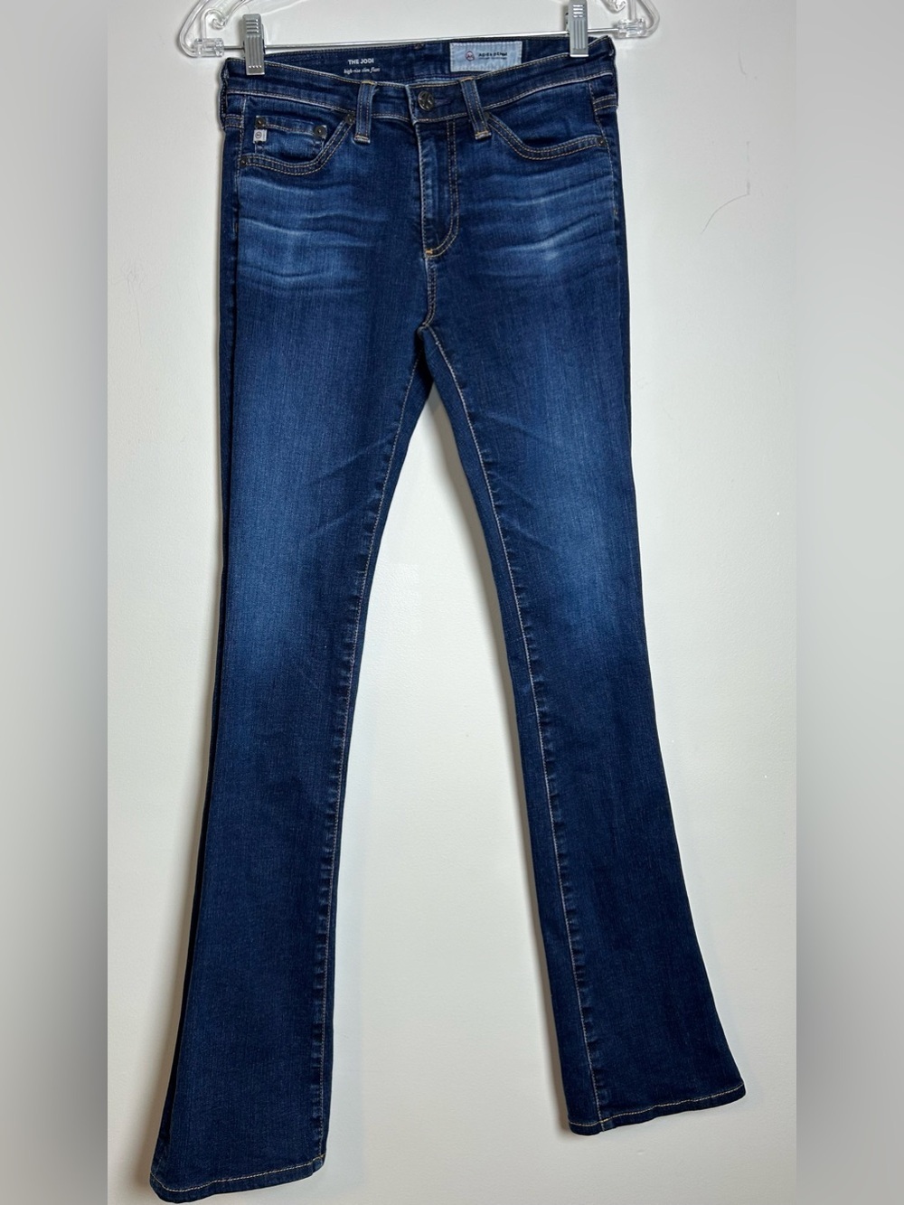 AG Adriano Goldschmied The Jodi high rise slim flare jeans dark wash size 25R